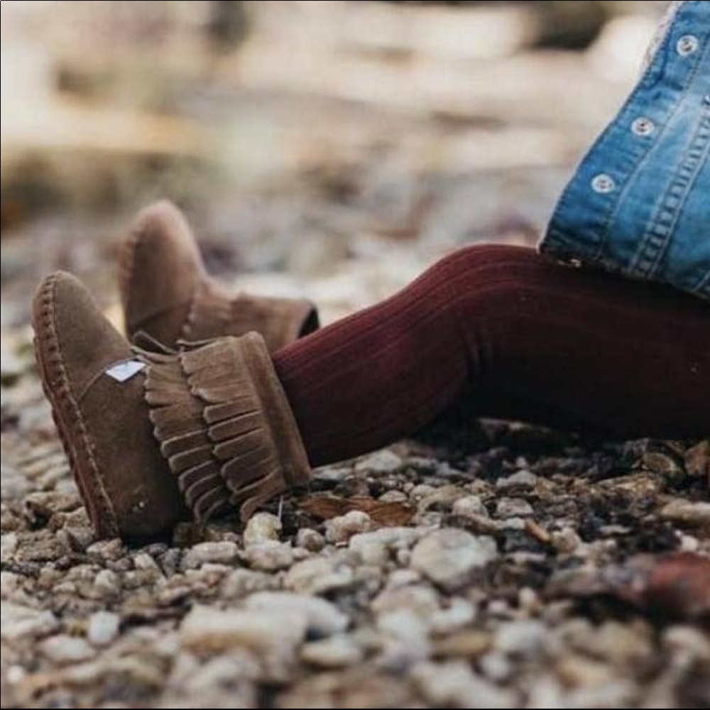 Infant Fringe Brown Boots for Baby Girls